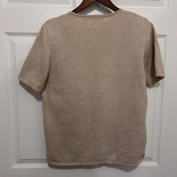 Alfred Dunner Women's Medium Top Embroidered Floral Beige Cottage Granny Core - Picture 4 of 5